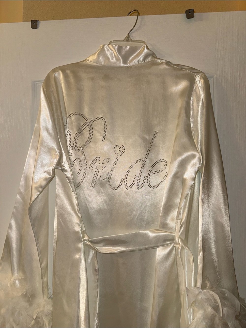Bride Feather Trim Robe - Ivory - Picture 2 of 2